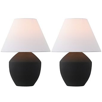 Ralf 20.5" Minimalist Scandinavian Resin/Iron LED Table Lamp (Set of 2)