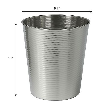 Remi Modern Classic Textured Steel 2-Gallon Wastebasket