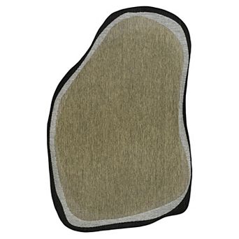 Wyatt Modern Rustic Abstract Indoor/Outdoor Shaped Area Rug