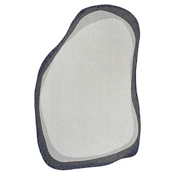 Wyatt Modern Rustic Abstract Indoor/Outdoor Shaped Area Rug