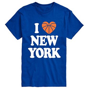 Men's “I Love New York” Basketball Heart Short Sleeve Graphic Tee