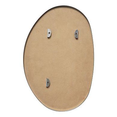 Aurelia Medium Irregular Oval Metal Framed Wall Mounted Mirror
