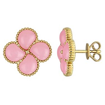 Stella Grace 18k Gold over Sterling Silver Lab-Created Gemstone Stud Earrings
