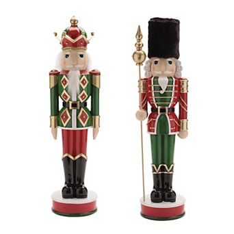 Melrose Nutcracker Statue Table Decor Set of 2