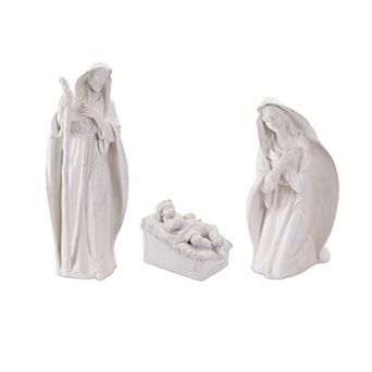 Melrose Glittered Holy Family Figurines Table Decor Set of 3