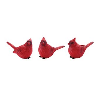 Melrose Cardinal Bird Figurine Set of 6 Table Decor