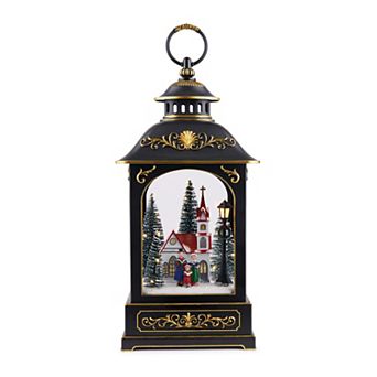 Melrose LED Lantern Scene with Church & Carolers Table Decor