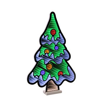 Melrose Snowy Christmas Tree Ekkolight Floor Decor