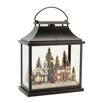 Melrose LED Lantern Scene with Village & Carolers Table Decor