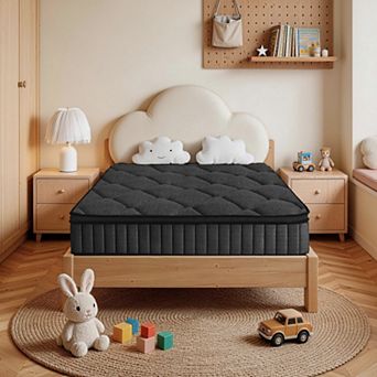 10 Inch Mattress Memory Foam Pocket Spring,Hybrid Mattress, Medium Firmness, Lumbar Support
