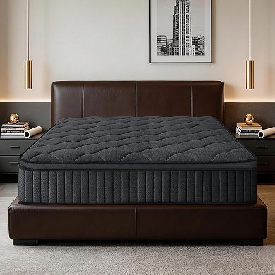 10 Inch Mattress Memory Foam Pocket Spring,Hybrid Mattress, Medium Firmness, Lumbar Support