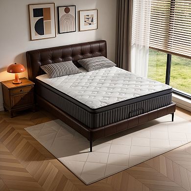 10 Inch Mattress Memory Foam Pocket Spring,Hybrid Mattress, Medium Firmness, Lumbar Support