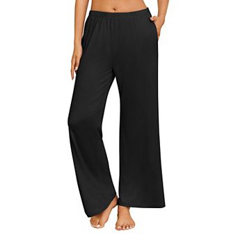 Ekouaer Pajama Pants Soft Comfy Pajama Bottoms Casual Stretch Wide Leg Pants with Pockets
