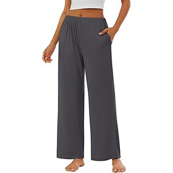 Ekouaer Pajama Pants Soft Comfy Pajama Bottoms Casual Stretch Wide Leg Pants with Pockets