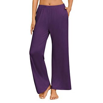 Ekouaer Pajama Pants Soft Comfy Pajama Bottoms Casual Stretch Wide Leg Pants with Pockets