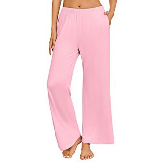 Ekouaer Pajama Pants Soft Comfy Pajama Bottoms Casual Stretch Wide Leg Pants with Pockets