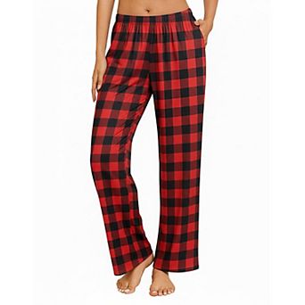 Ekouaer Pajama Pants Soft Comfy Pajama Bottoms Casual Stretch Wide Leg Pants with Pockets