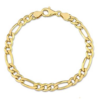 Stella Grace 18k Gold over Sterling Silver Figaro Chain Bracelet