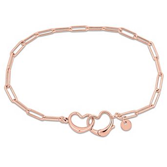 Stella Grace Sterling Silver Link Paper Clip Bracelet