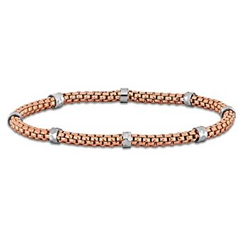 Stella Grace Sterling Silver Bead Station Stretch Bracelet