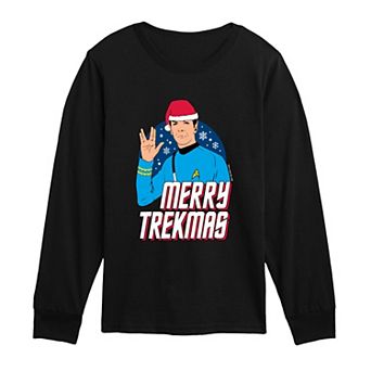 Boys 8-20 Star Trek "Merry Trekmas" Long Sleeve Graphic Tee
