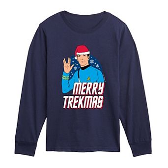 Boys 8-20 Star Trek "Merry Trekmas" Long Sleeve Graphic Tee