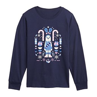 Boys 8-20 Star Wars Chewbacca Christmas Long Sleeve Graphic Tee