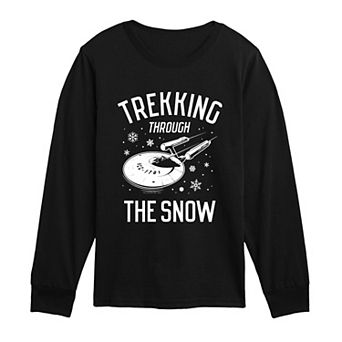 Boys 8-20 Star Trek "Trekking Through The Snow" Long Sleeve Graphic Tee