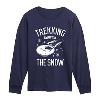 Boys 8-20 Star Trek "Trekking Through The Snow" Long Sleeve Graphic Tee