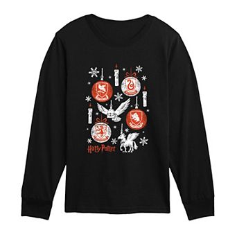 Boys 8-20 Harry Potter Christmas Ornaments Long Sleeve Graphic Tee