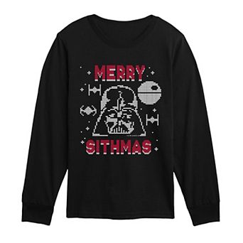 Boys 8-20 Star Wars Darth Vader "Merry Sithmas" Long Sleeve Graphic Tee