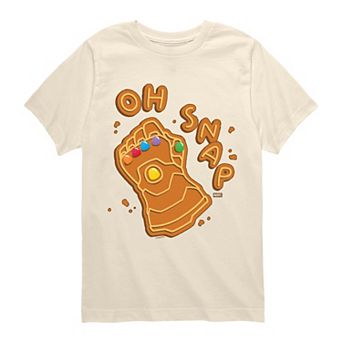Boys 8-20 Marvel Thanos "Oh Snap" Christmas Cookie Short Sleeve Graphic Tee