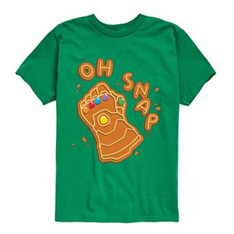 Boys 8-20 Marvel Thanos "Oh Snap" Christmas Cookie Short Sleeve Graphic Tee