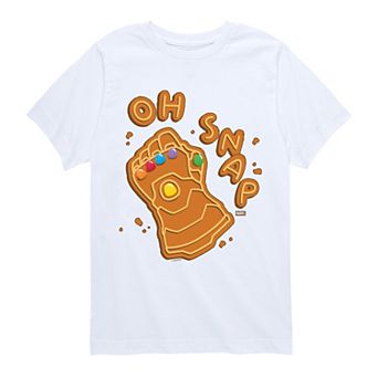 Boys 8-20 Marvel Thanos "Oh Snap" Christmas Cookie Short Sleeve Graphic Tee