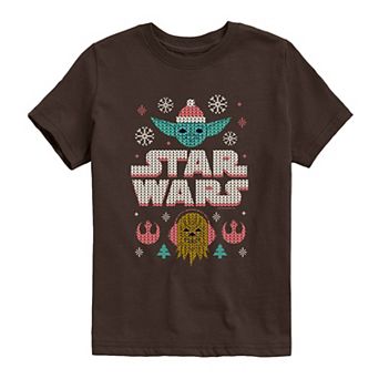 Boys 8-20 Star Wars Yoda & Chewbacca Short Sleeve Graphic Tee