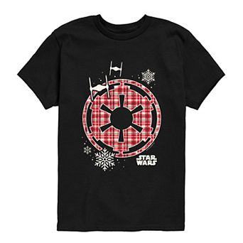 Boys 8-20 Star Wars Holiday Plaid Empire Icon Short Sleeve Graphic Tee