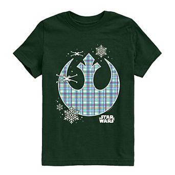 Boys 8-20 Star Wars Holiday Plaid Rebel Icon Short Sleeve Graphic Tee