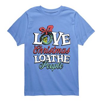 Boys 8-20 Dr. Seuss The Grinch "Love Christmas Loathe People" Short Sleeve Graphic Tee