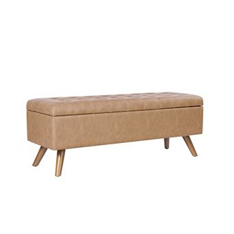 HomePop Modern Tufted Storage Bench