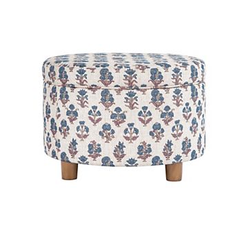 HomePop Large Round Storage Ottoman