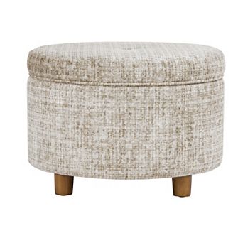 HomePop Large Round Storage Ottoman