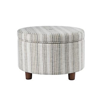 HomePop Large Round Storage Ottoman