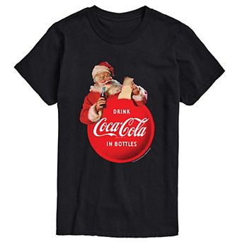 Big & Tall Coca-Cola Vintage Santa Graphic T-Shirt