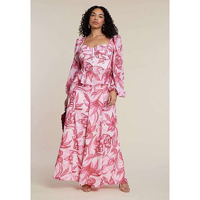 ELOQUII Women's Plus Size Patbo X Wide-Leg Godet Pants