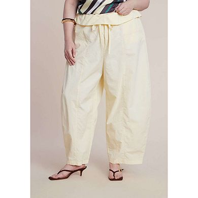 ELOQUII Women's Plus Size Foldover Tie Waist Pant