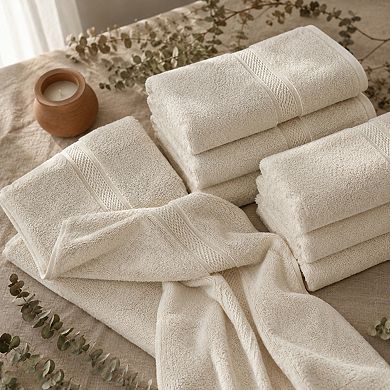 6 Pack Bath Towels Set Quick Dry Highly Absorbent Multi Use Soft