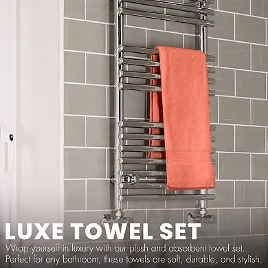 6 Pack Bath Towels Set Quick Dry Highly Absorbent Multi Use Soft