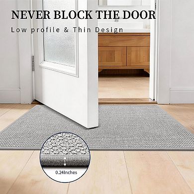 3 Piece Ultra Thin Non Slip Quick Dry Absorbent Bathroom Rug Set Washable