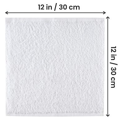 24 Pack Ring Spun Cotton Washcloths Set Soft Absorbent Fingertip Towels