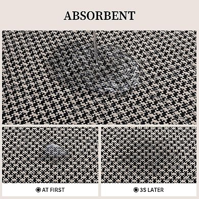 2 Piece Thin Non Slip Absorbent Quick Dry Washable Bathroom Rug Set